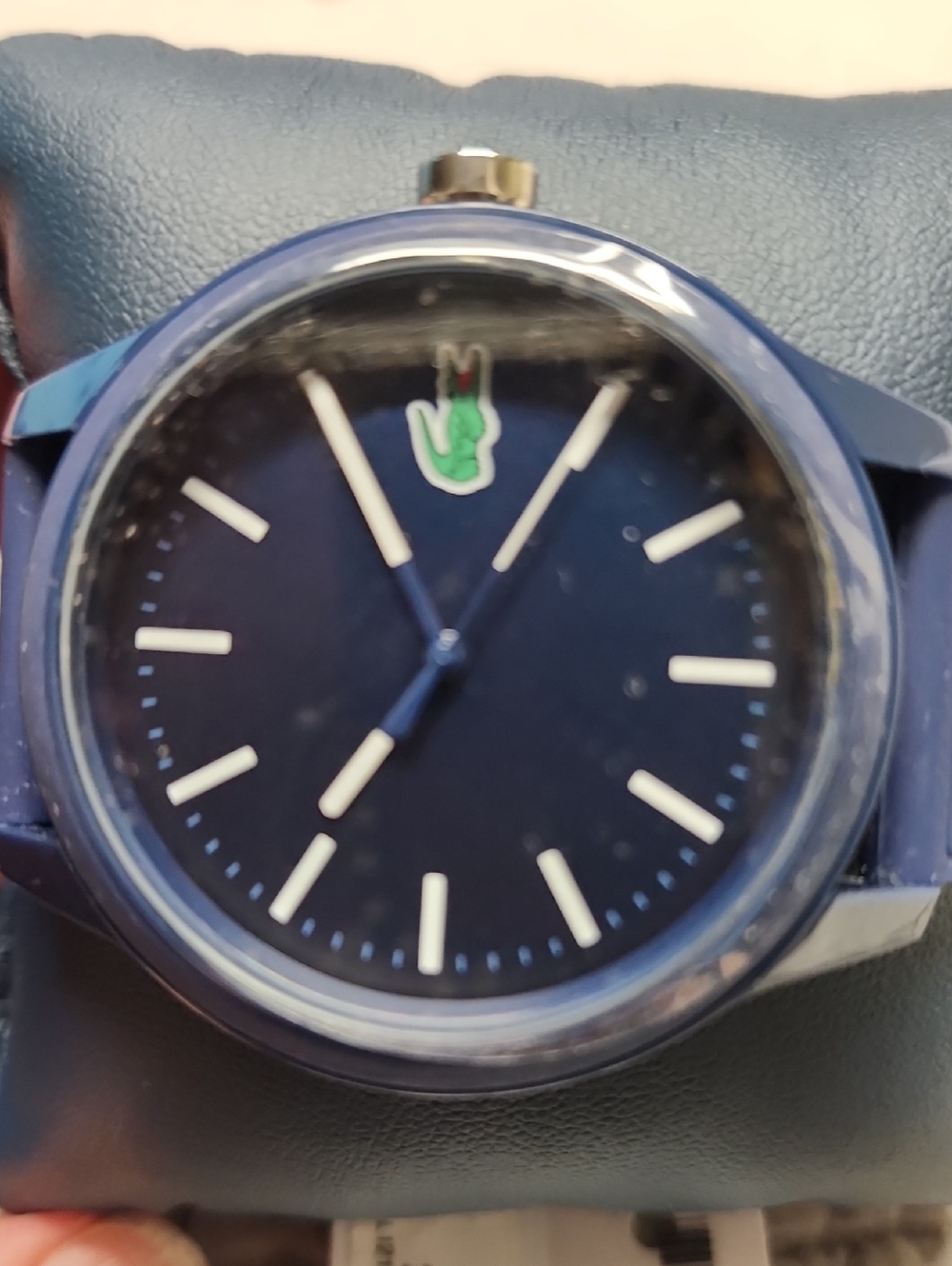 Lacoste Blue Men's Silicone Watch with White Markers